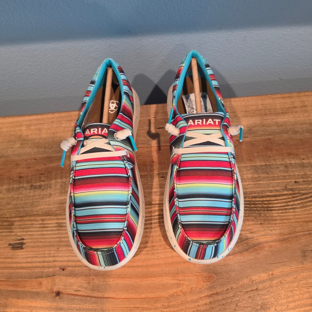 Ariat Womens Hilo Striking Serape Slip On Shoes Multicolor Striped Canvas 7.5 - Picture 3 of 11